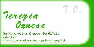 terezia oancse business card